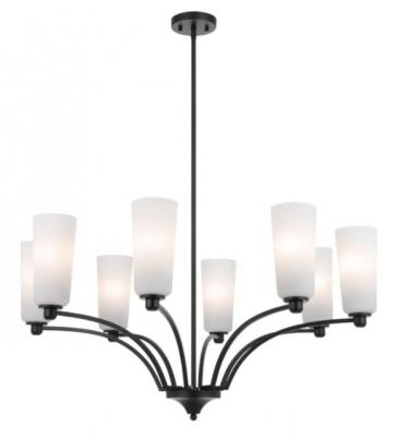 BREVAN 8 LIGHT BLACK PENDANT